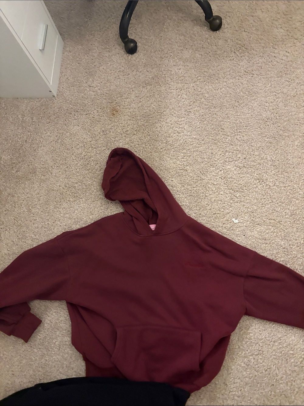 Women’s Burgundy Hoodie Sweater - Casual Pullover